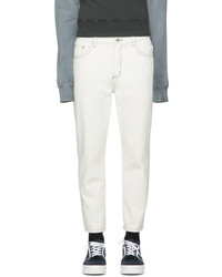 3.1 Phillip Lim White Tapered Cropped Jeans