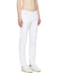 Nudie Jeans White Tilted Tor Jeans