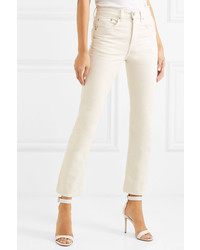 Brock Collection Wright Cropped High Rise Straight Leg Jeans