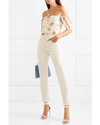 Brock Collection Wright Cropped High Rise Straight Leg Jeans