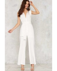 Factory All Time Low Halter Jumpsuit White