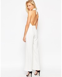 Asos Collection Backless Jumpsuit With High Neck And Tassle Back
