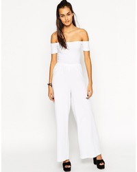 Asos Collection Bardot Jumpsuit With Wide Leg