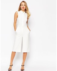 Asos Collection Jumpsuit With Culotte And Shirt Detail