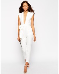 Asos Collection Plunge Front Tailored Jumpsuit