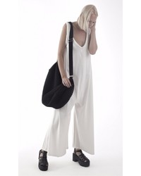 Gaffer And Fluf White Reversible Cotton Blend Jumpsuit