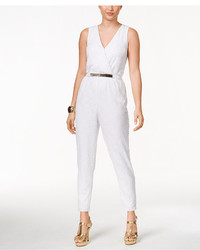 Thalia Sodi Lace Belted Jumpsuit Only At Macys