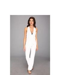 Luli Fama Cosita Buena T Back Long Jumpsuit Cover Up Jumpsuit Rompers One Piece White