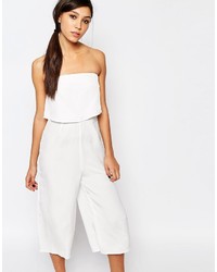 Neon Rose Crop Layer Relaxed Bandeau Jumpsuit
