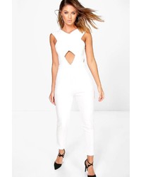 Boohoo Zoe Cut Out Detail Structured Jumpsuit