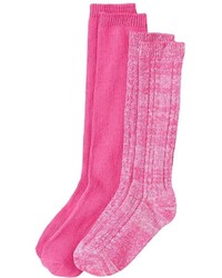 Cuddl Duds Girls 4 10 2 Pk Cable Knit Knee High Socks