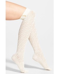 Pact Pointelle Organic Cotton Over The Knee Socks