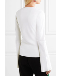 SOLACE London Orlina Stretch Knit Top Cream
