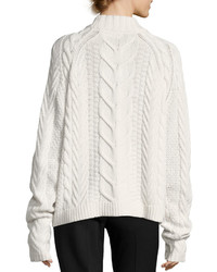 Robert Rodriguez Fisherman Cable Knit Wool Cashmere Sweater