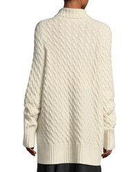 The Row Landi Cable Knit Cashmere Tunic Sweater