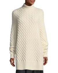 The Row Landi Cable Knit Cashmere Tunic Sweater