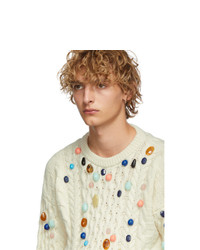 Loewe Off White Stone Cable Sweater