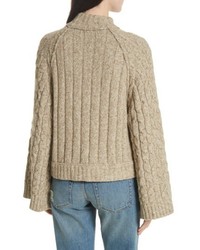 Free People Snow Bird Cable Knit Sweater