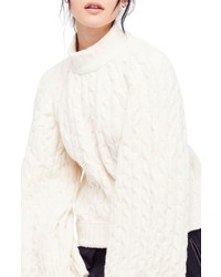 Free People Snow Bird Cable Knit Sweater