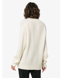Helmut Lang Distressed Trim Knitted Cardigan