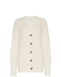 Helmut Lang Distressed Trim Knitted Cardigan