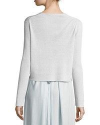 Eileen Fisher Fine Crepe Knit Cropped Cardigan