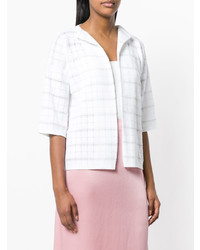 Cruciani Grid Knit Tie Front Cardigan