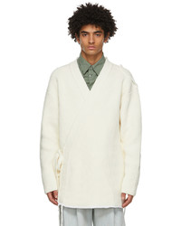 Dunhill Off White Chunky Wrap Cardigan