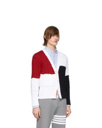 Thom Browne White Aran Funmix Cardigan