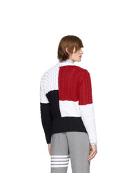 Thom Browne White Aran Funmix Cardigan