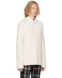 Wooyoungmi Ivory Diagonal Knit Sweater