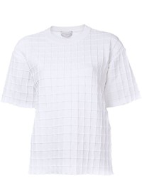 White Knit Crew-neck T-shirt