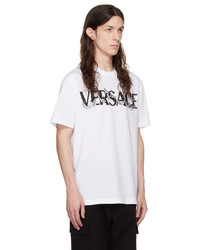 Versace White Barocco Silhouette T Shirt