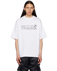 We11done White Cursive Symbol T Shirt