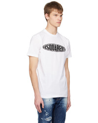 DSQUARED2 White D2 Surf Board T Shirt