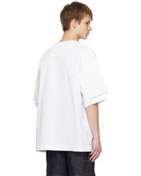 Juun.J White Paneled T Shirt