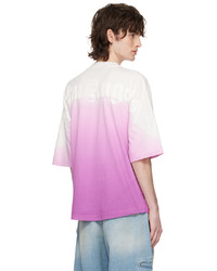 Palm Angels White Purple Gradient T Shirt