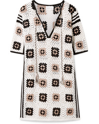 ELEVEN SIX Tia Crocheted Pima Cotton Mini Dress