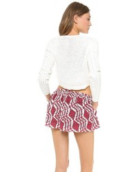 Thakoon Addition Split Neck Cropped Pullover