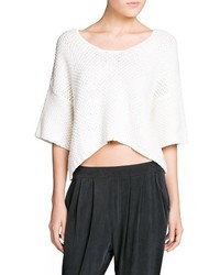 Mango Outlet Cropped Chunky Knit Sweater