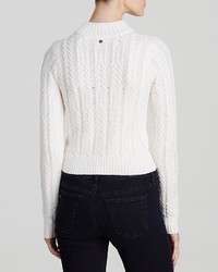 GUESS Sweater Cable Knit Crop