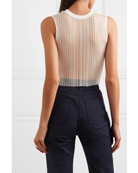 Dion Lee Cropped Ribbed Knit Tank