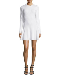A.L.C. Miriam Long Sleeve A Line Knit Dress White
