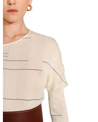Loewe Striped Ribbed Cotton Knit Dress