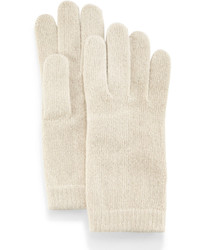Portolano Cashmere Basic Knit Gloves Yogi Ivory