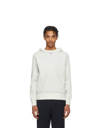 Z Zegna White Knit Pullover Hoodie