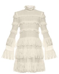 Alexander McQueen Ruffled Lace Knit Dress