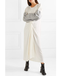 MM6 MAISON MARGIELA Oversized Twist Front Med Stretch Knit Maxi Dress