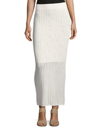 A.L.C. Suvi Ribbed Knit Maxi Skirt Offwhite