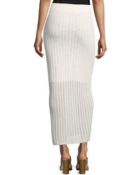 A.L.C. Suvi Ribbed Knit Maxi Skirt Offwhite